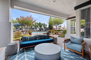 Resort Style Pool and Sun Deck at Ascent at the Galleria in Roseville, California
